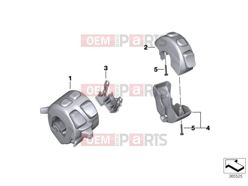 BMW Motorrad BMW 2015 C-Models C evolution (0C03) Multifunction switch, handlebar, LIN bus
