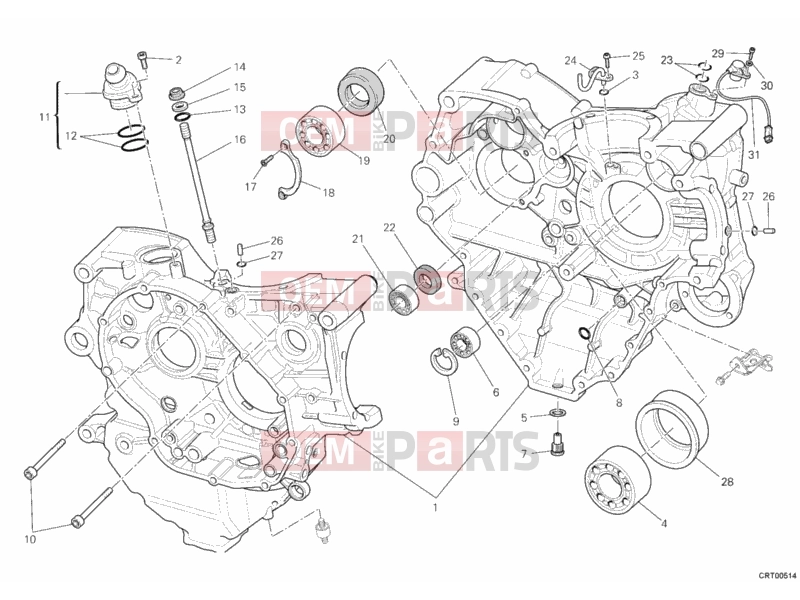 DUCATI 2014 Multistrada 1200 ABS CRANKCASE » ENGINE CASE