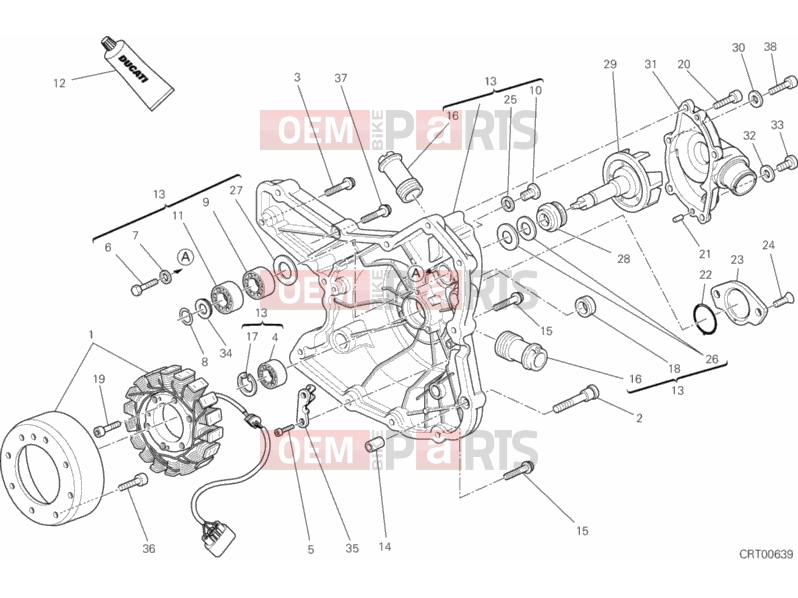 DUCATI 2014 HYPERSTRADA GENERATOR COVER » IGNITION SYSTEM