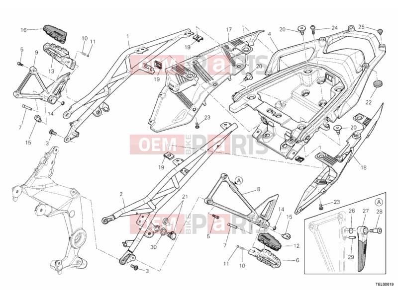 DUCATI 2013 Multistrada 1200 S Touring REAR FRAME COMP. » FRAME