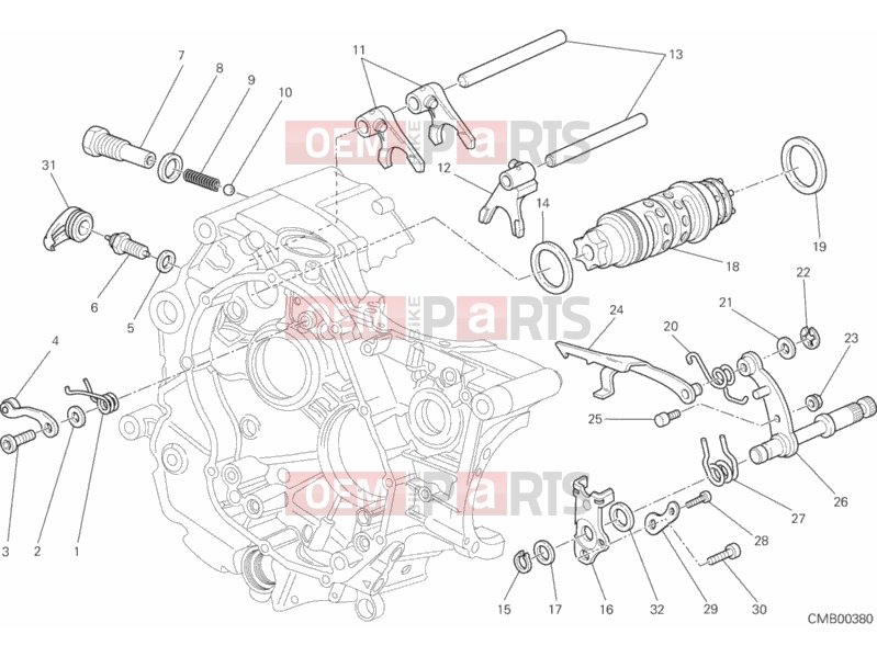 DUCATI 2013 HYPERSTRADA SHIFT CAM - FORK » FRONT SUSPENSION