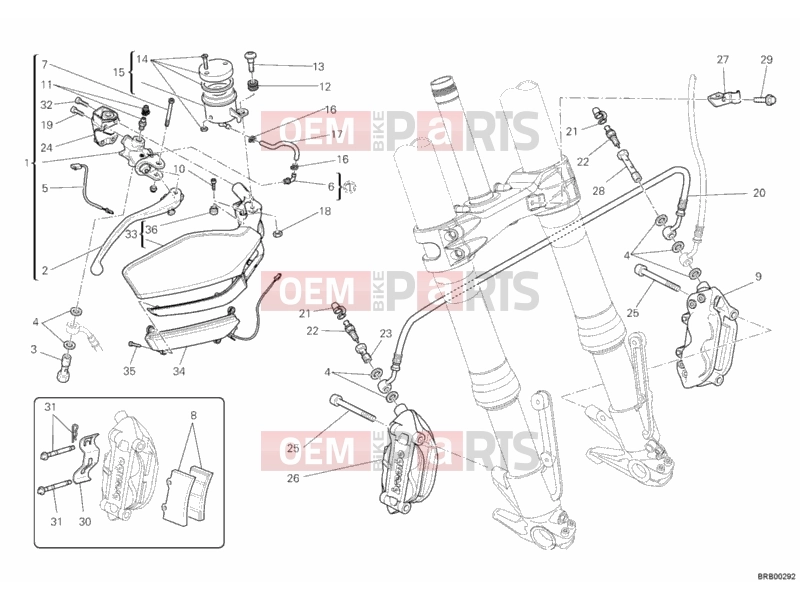DUCATI 2012 Multistrada 1200 ABS FRONT BRAKE SYSTEM » BRAKING SYSTEM