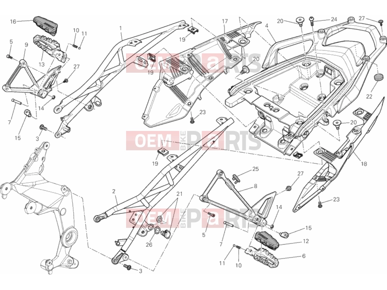 DUCATI 2011 Multistrada 1200 REAR FRAME COMP. » FRAME
