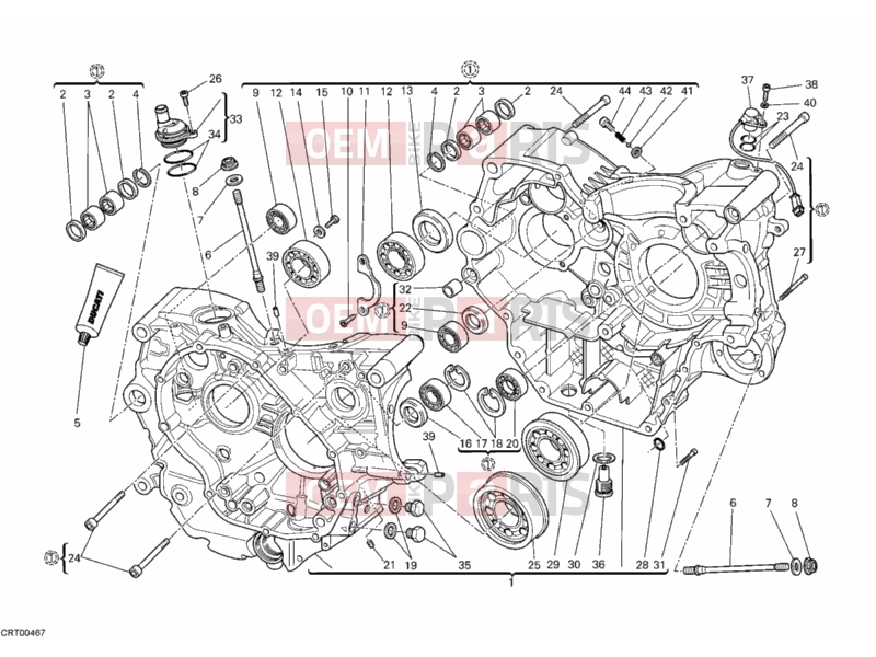 DUCATI 2011 Monster 696 ABS CRANKCASE » ENGINE CASE