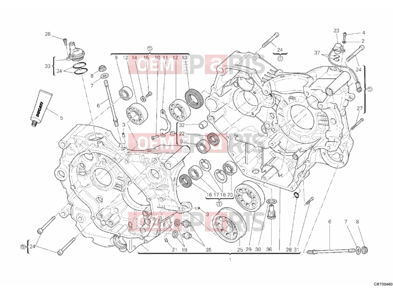 DUCATI 2011 Hypermotard 796 CRANKCASE » ENGINE CASE