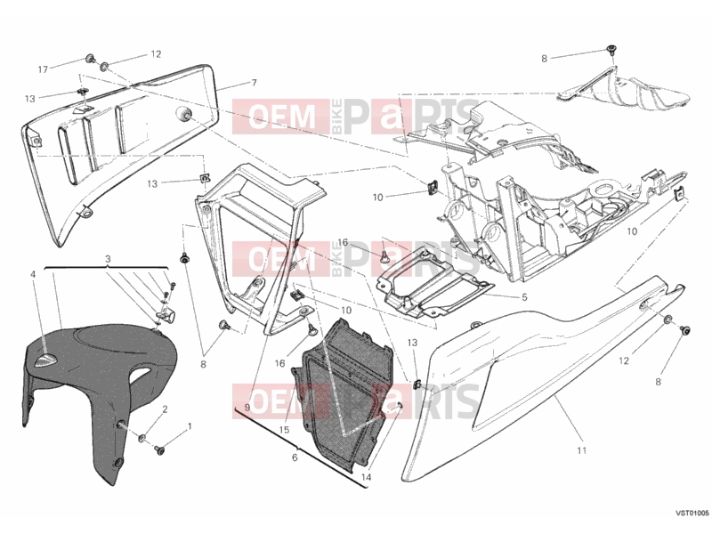 DUCATI 2011 Diavel FRONT MUDGUARD » PLASTICS