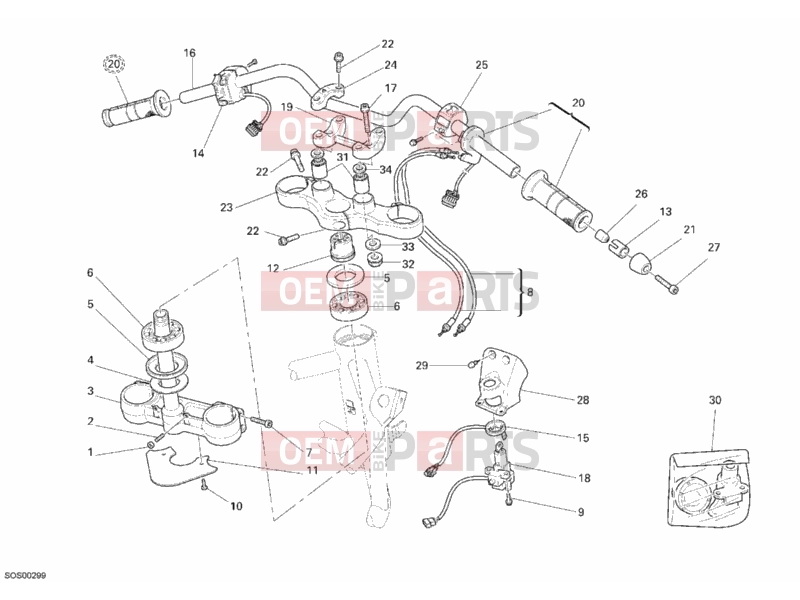 DUCATI 2010 Multistrada 1100 HANDLEBAR » HANDLE BAR
