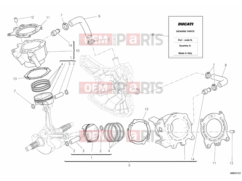 DUCATI 2010 Multistrada 1200 CYLINDER - PISTON » ENGINE CASE