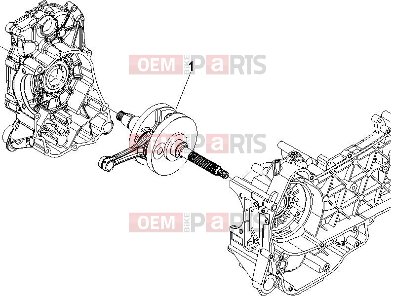 Engine » Crankshaft - Piaggio Beverly 125 2008