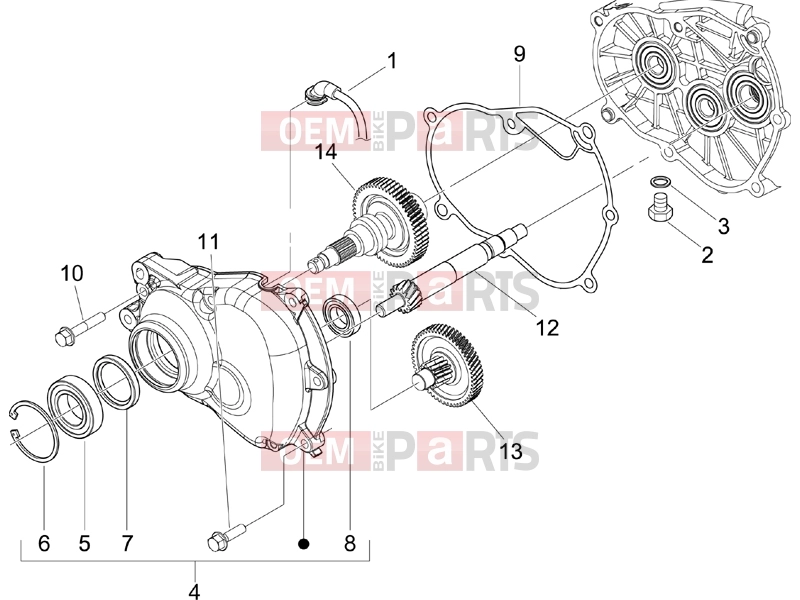 Engine » Reduction unit - Piaggio Beverly 250 Cruiser 2008
