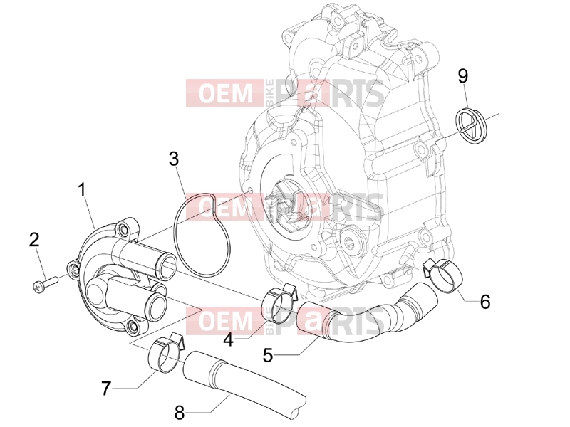 PIAGGIO Beverly 250 Engine » Cooler pump