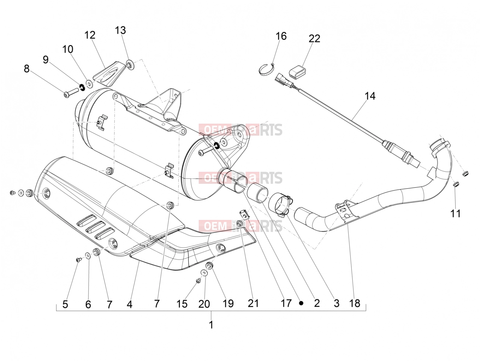 Engine » Silencer - Piaggio Beverly 300 ie ABS 2016