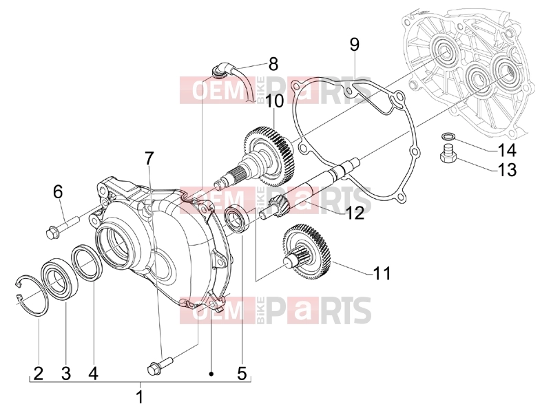 Engine » Reduction unit - Piaggio Beverly 300 ie ABS 2019
