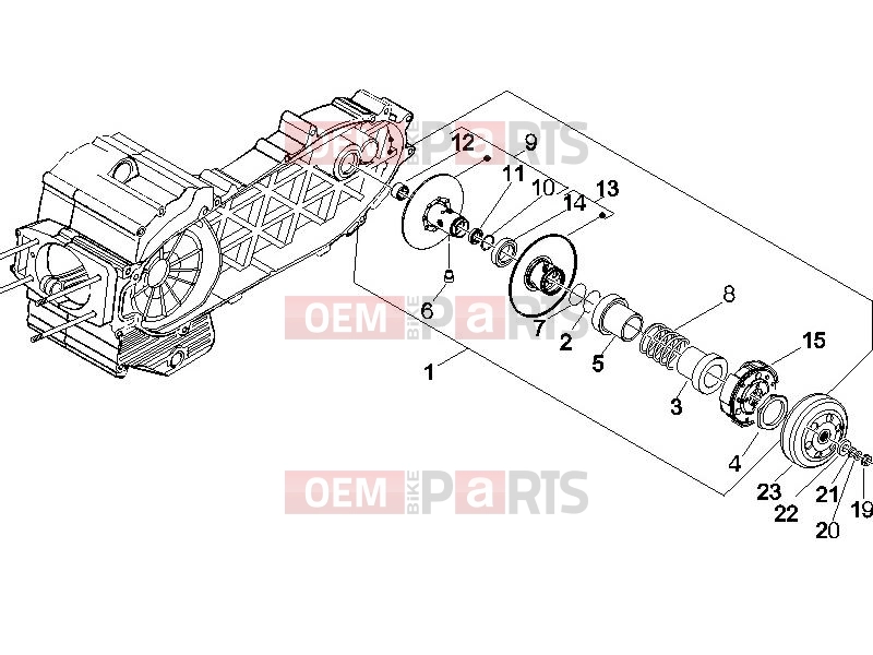 Engine » Driven pulley - Piaggio Beverly 400 ie 2006