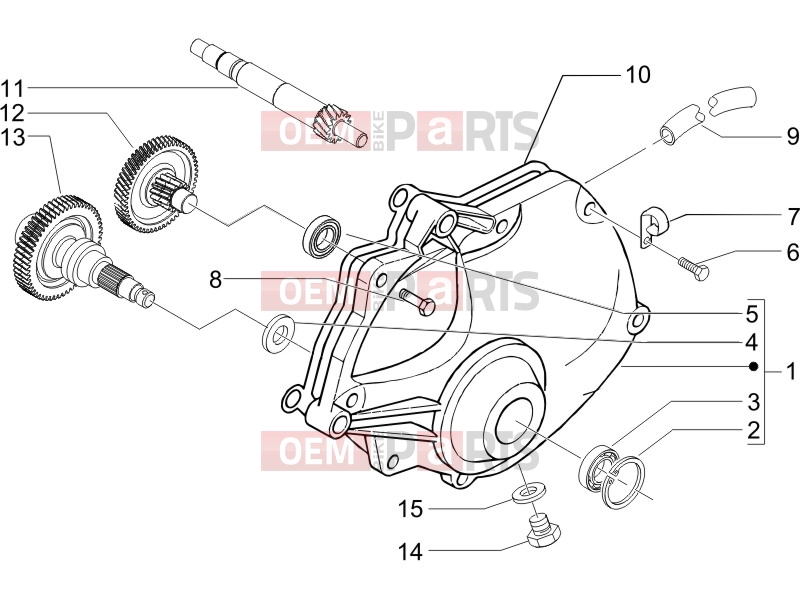 PIAGGIO Beverly 400 ie Engine » Reduction unit