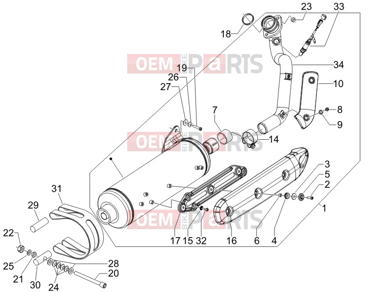Engine » Silencer - Piaggio Beverly 500 ie 2006