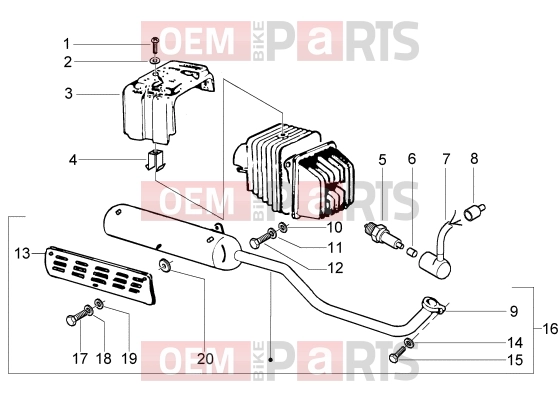 Engine » Silencer-baffle - Piaggio Ciao