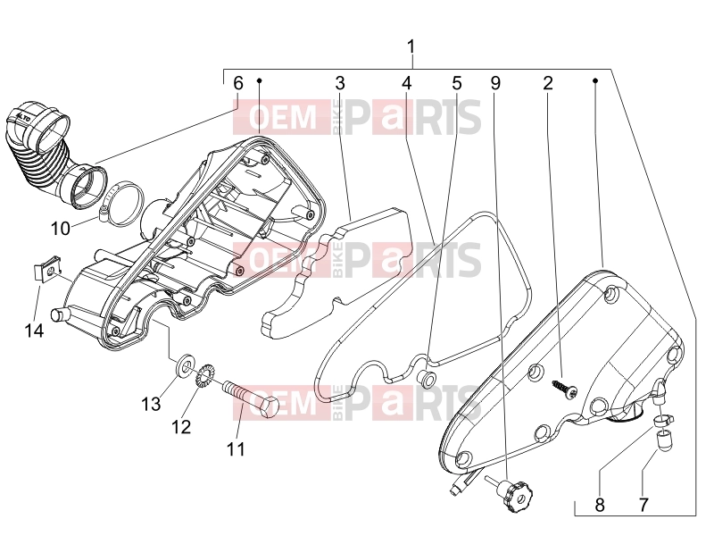 Engine » Air filter - Piaggio Fly 100 2009