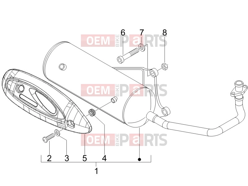 Engine » Silencer - Piaggio Fly 100 2013