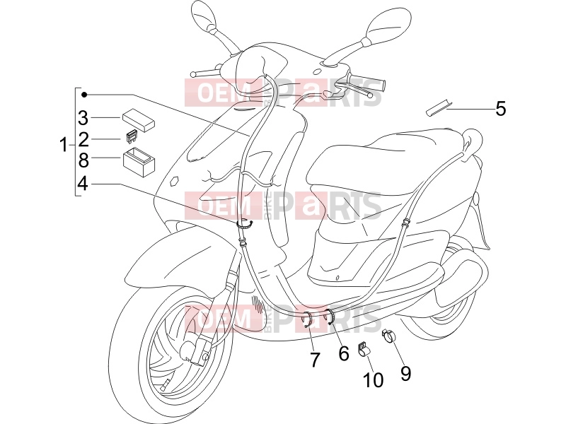 Electrical system » Main cable harness - Piaggio Fly 125 2006