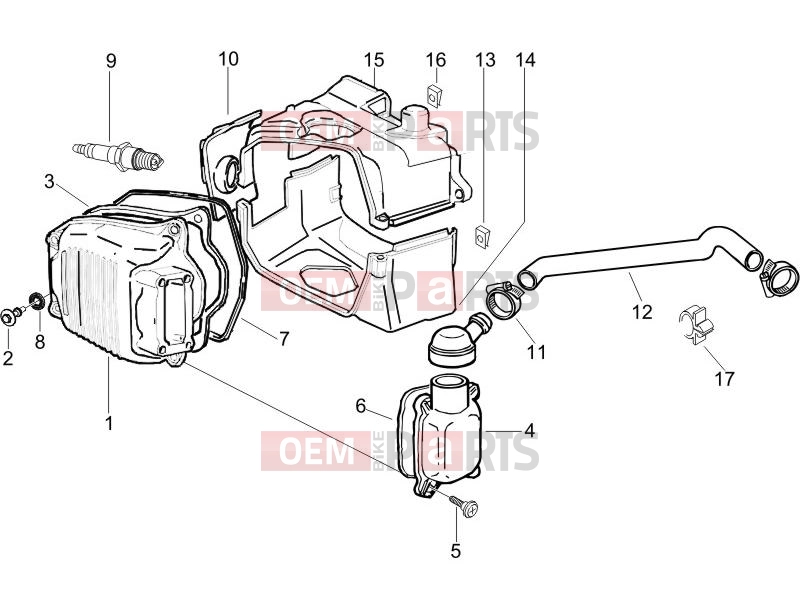 PIAGGIO Fly 125 Engine » Cylinder head cover