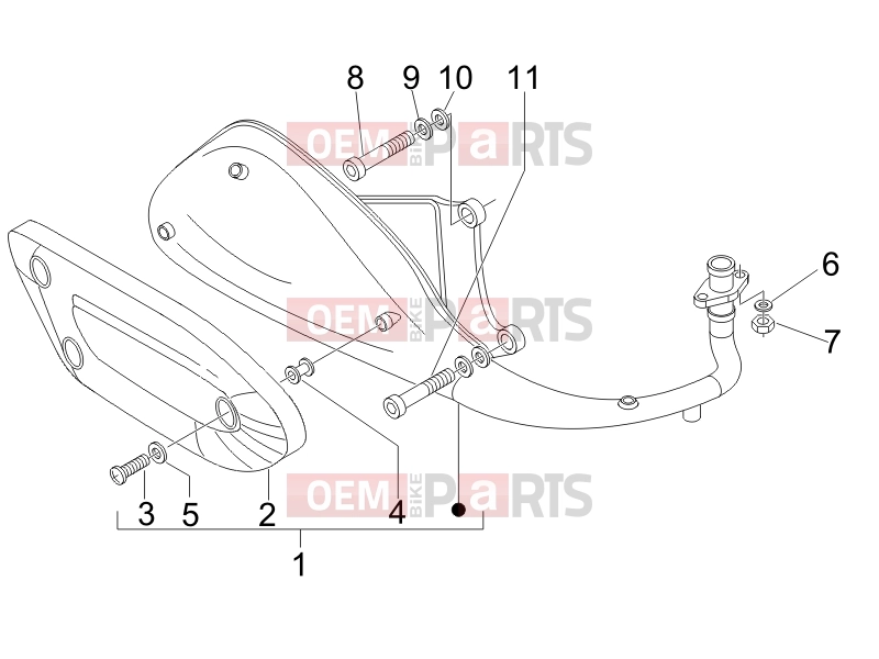 Engine » Silencer - Piaggio Fly 125 2007