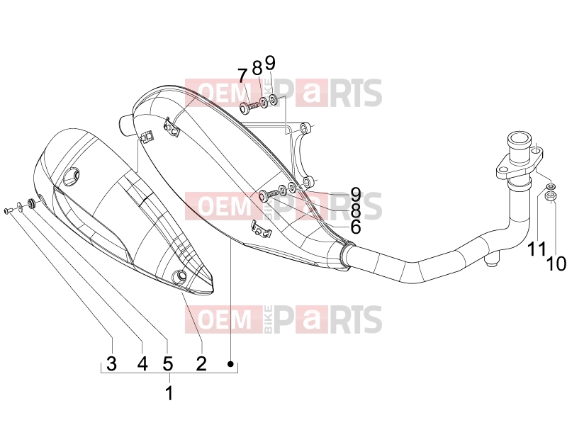 Engine » Silencer - Piaggio Fly 150 2011
