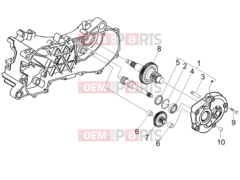 Engine » Reduction unit - Piaggio Fly 50 2T 2009