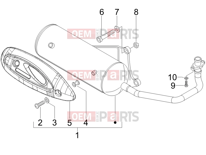 Engine » Silencer - Piaggio Fly 50 4T 2007
