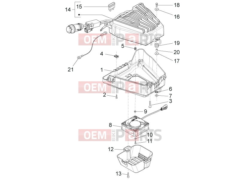 Electrical system » Electrical system components - Piaggio Liberty elettrico PPT (E) 2011