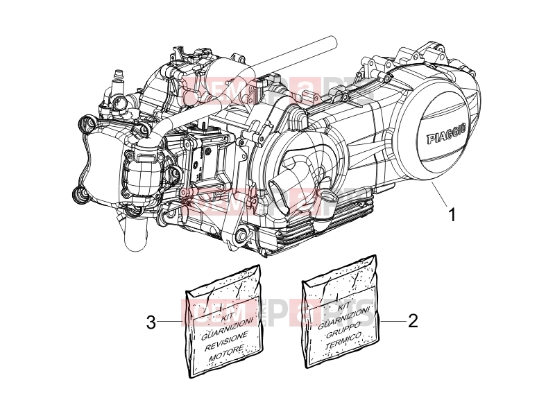 PIAGGIO MP3 250 Engine » Engine, assembly