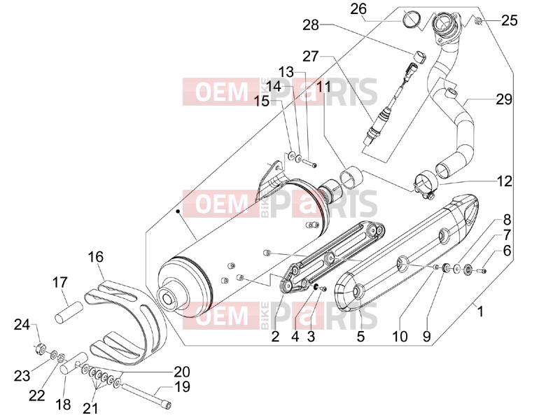 Engine » Silencer - Piaggio MP3 400 ie 2009
