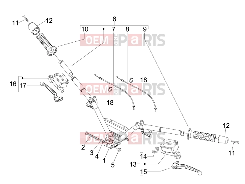 PIAGGIO MP3 400 RL Touring Handlebars/Steering » Handlebars - Master cil.