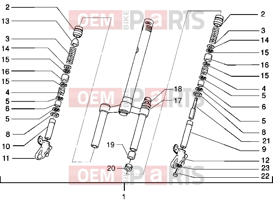 Suspensions-Wheels » Front fork - Piaggio NRG MC3