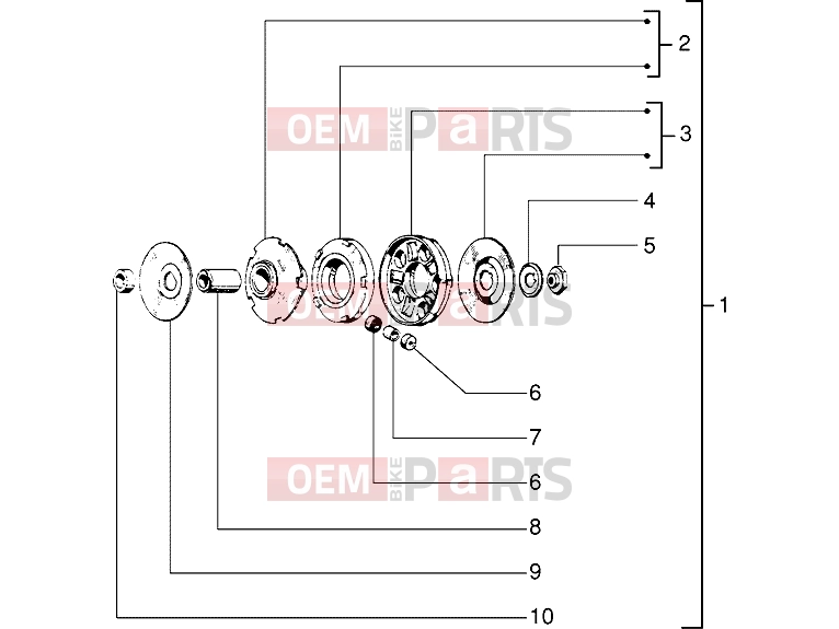Engine » Clutches unit - Piaggio Si Mix