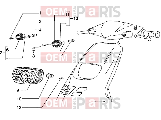 PIAGGIO Electrical system » Headlamp