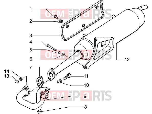 Engine » Silencer - Piaggio Typhoon 50 X 2T