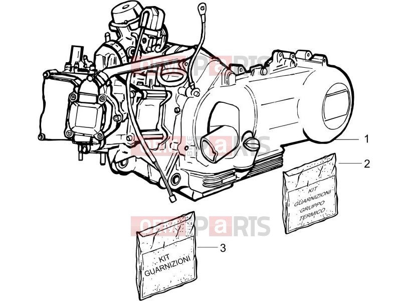 Engine » Engine, assembly - Piaggio X8 200 2006