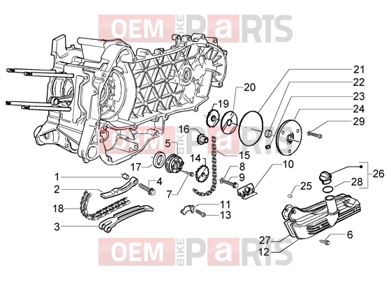 Engine » Pump group-oil pan - Piaggio X9 125 Evolution
