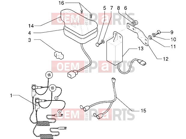 Electrical system » Intercom-display - Piaggio X9 125 SL