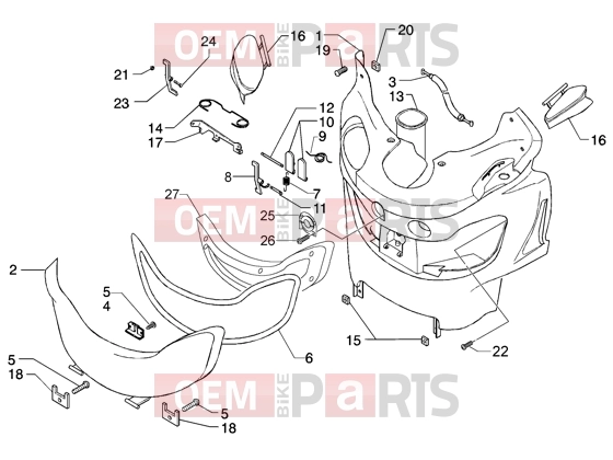 PIAGGIO Chassis » Front top case