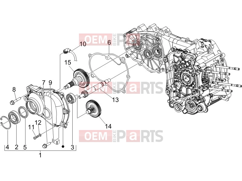 PIAGGIO X9 250 Evolution Engine » Reduction unit