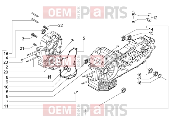 PIAGGIO Engine » Crankase