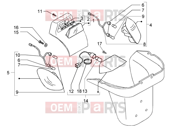 PIAGGIO Electrical system » Rear lights