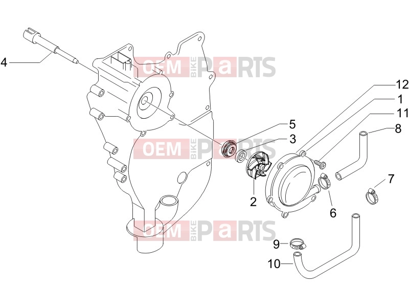 PIAGGIO X9 500 Evolution Engine » Cooler pump