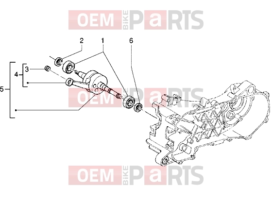 Engine » Crankshaft - Piaggio Zip 50