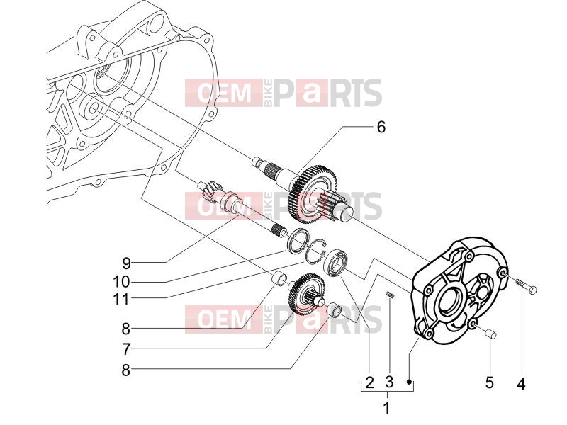 Engine » Reduction unit - Piaggio Zip 50 4T 2005