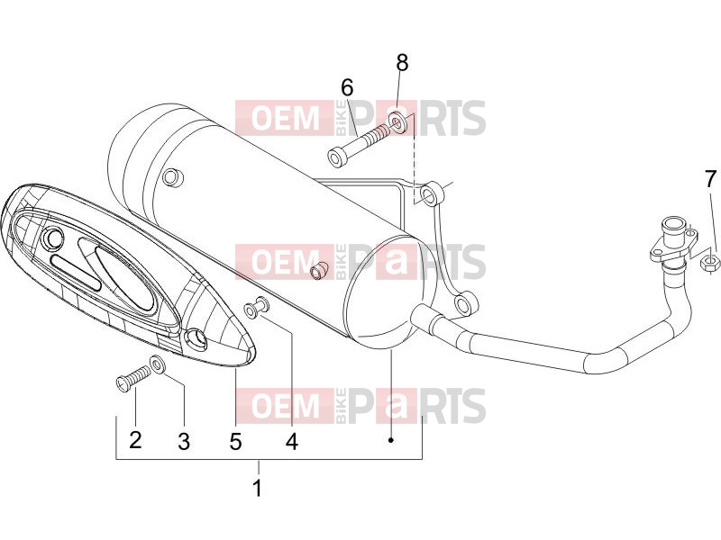 Engine » Silencer - Piaggio Zip 50 4T 2006