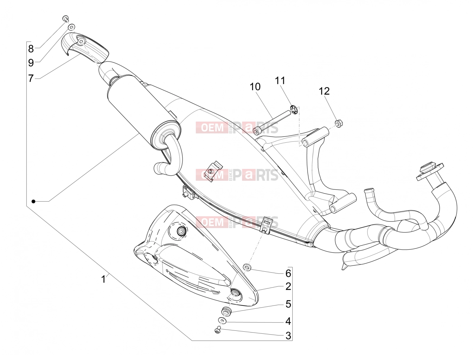 Engine » Silencer - Piaggio Zip 50 SP 2010