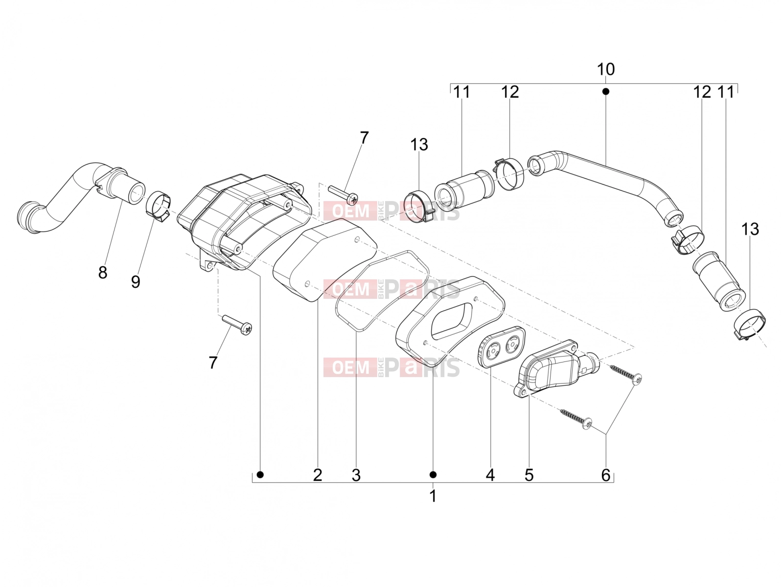 Engine » Secondary air box - Piaggio Zip 50 SP 2011
